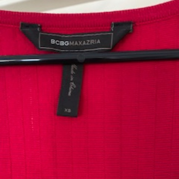 RED BCBC MAXAZRIA DRESS - Picture 3 of 5